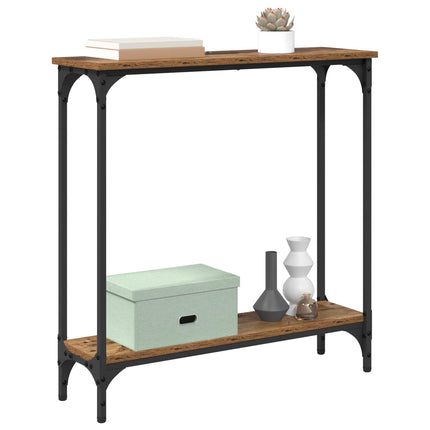Konsolbord Gammelt træ 75 x 22,5 x 75 cm Konstrueret træ