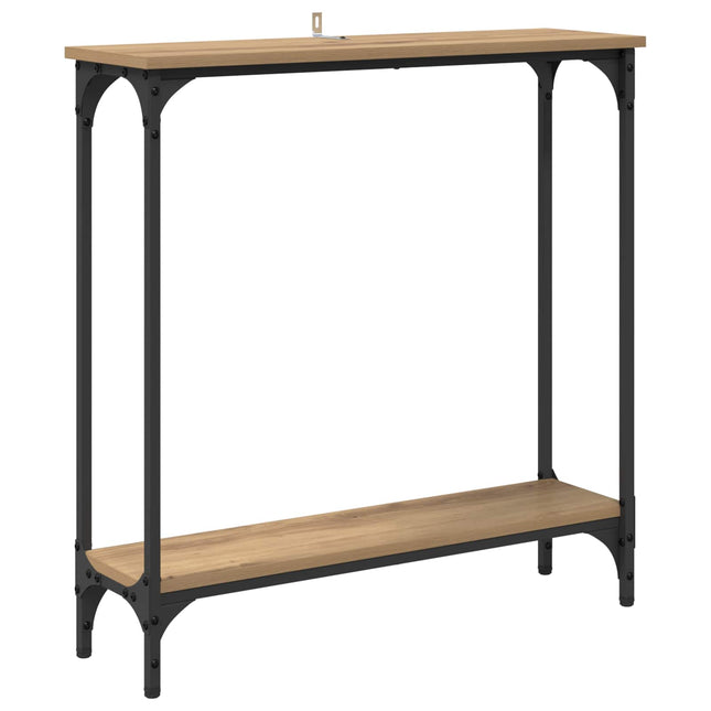 Konsolbord Artisan Egetræ 75 x 22,5 x 75 cm Konstrueret træ
