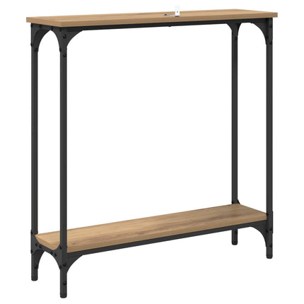 Konsolbord Artisan Egetræ 75 x 22,5 x 75 cm Konstrueret træ