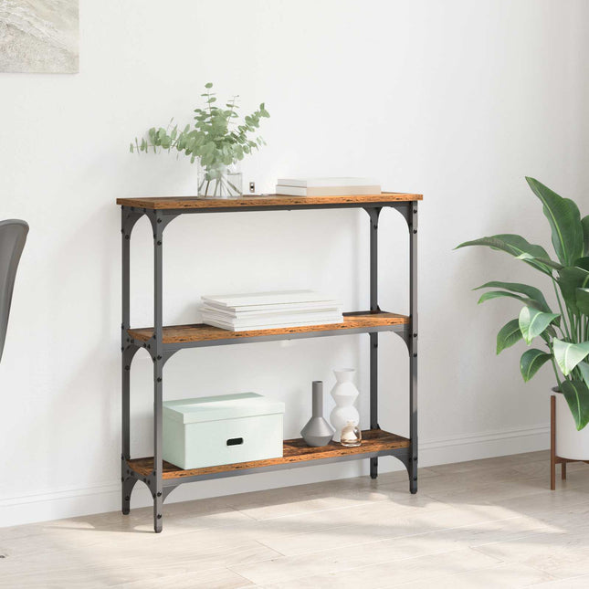 Konsolbord Gammelt træ 75 x 22,5 x 75 cm Konstrueret træ