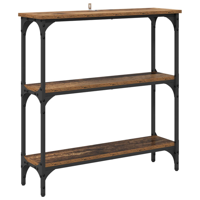 Konsolbord Gammelt træ 75 x 22,5 x 75 cm Konstrueret træ