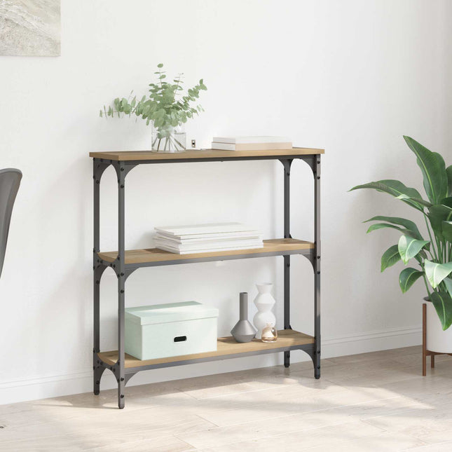 Konsolbord Artisan Egetræ 75 x 22,5 x 75 cm Konstrueret træ