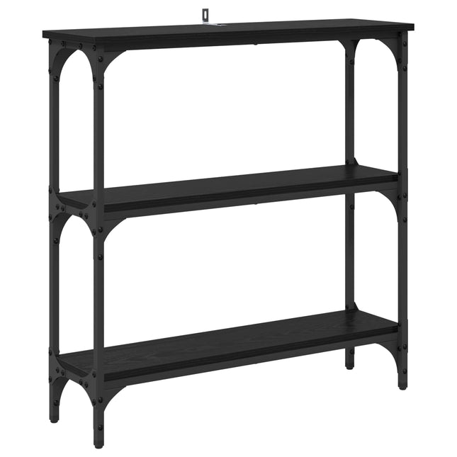 Konsolbord Sort eg 75 x 22,5 x 75 cm Konstrueret træ