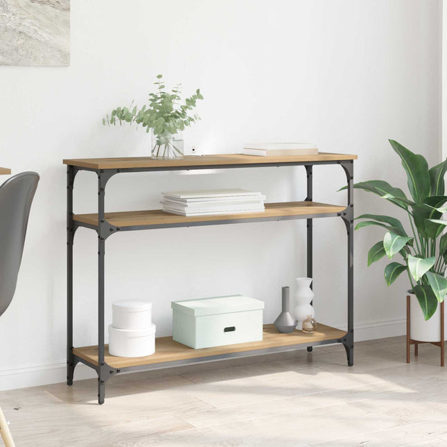 Konsolbord Artisan Egetræ 100 x 29 x 75 cm Konstrueret træ