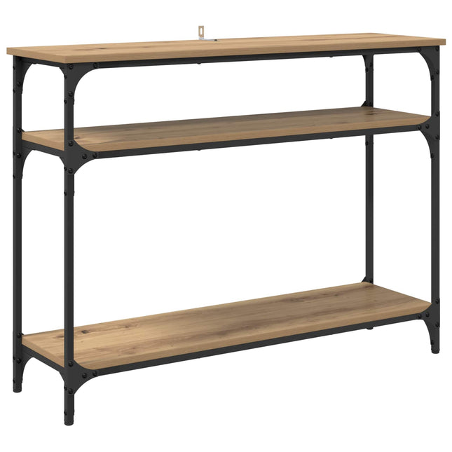 Konsolbord Artisan Egetræ 100 x 29 x 75 cm Konstrueret træ