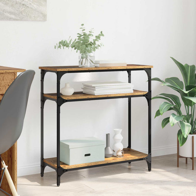 Konsolbord Gammelt træ 75 x 29 x 75 cm Konstrueret træ