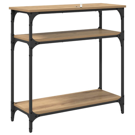 Konsolbord Artisan Egetræ 75 x 29 x 75 cm Konstrueret træ