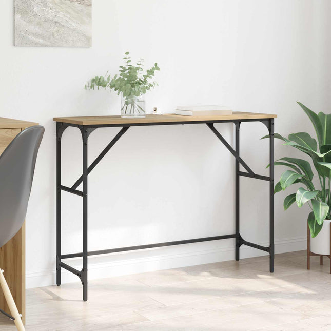 Konsolbord Artisan Egetræ 100 x 32 x 75 cm Konstrueret træ