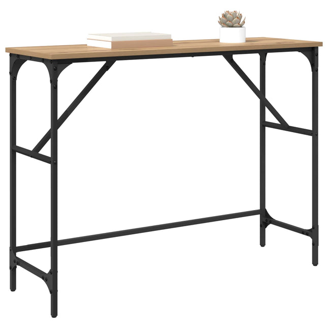 Konsolbord Artisan Egetræ 100 x 32 x 75 cm Konstrueret træ