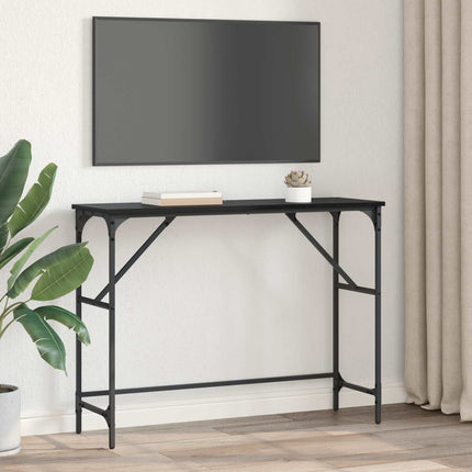 Konsolbord Sort eg 100 x 32 x 75 cm Konstrueret træ