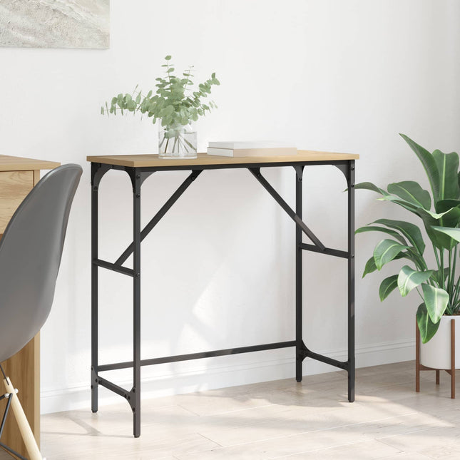 Konsolbord Artisan Egetræ 75 x 32 x 75 cm Konstrueret træ