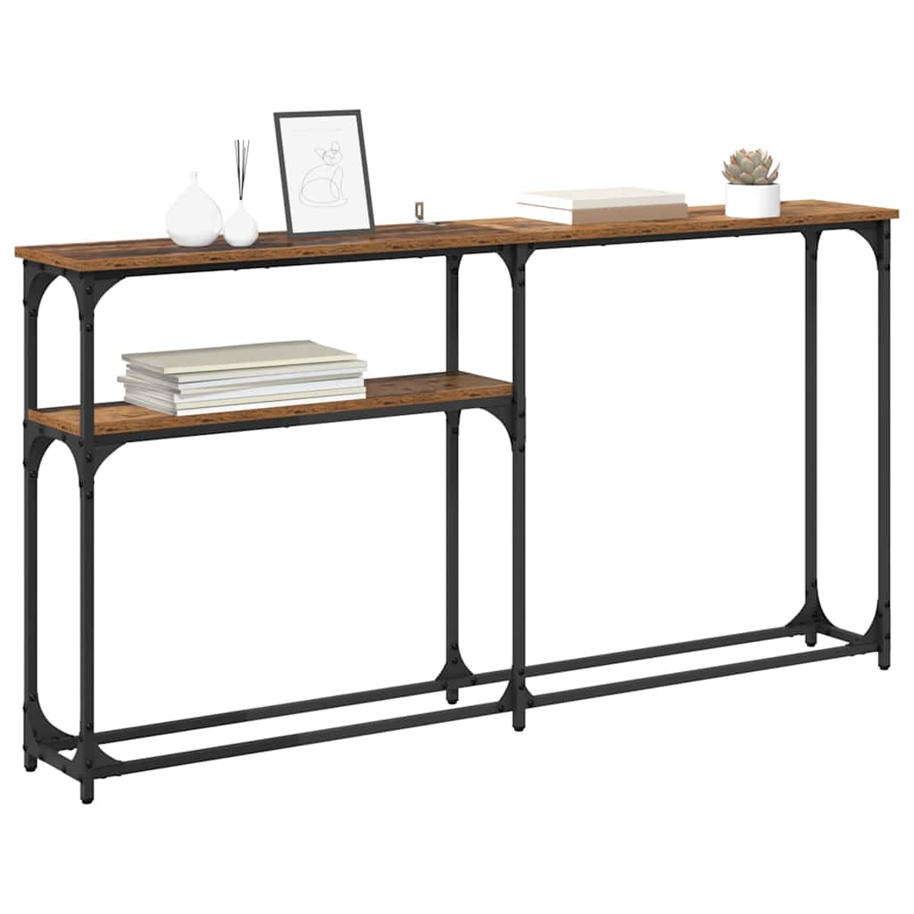 Konsolbord Gammelt træ 145x22.5x75cm Konstrueret træ