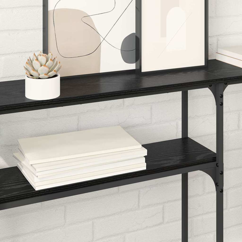 Konsolbord Sort eg 145x22.5x75cm Konstrueret træ