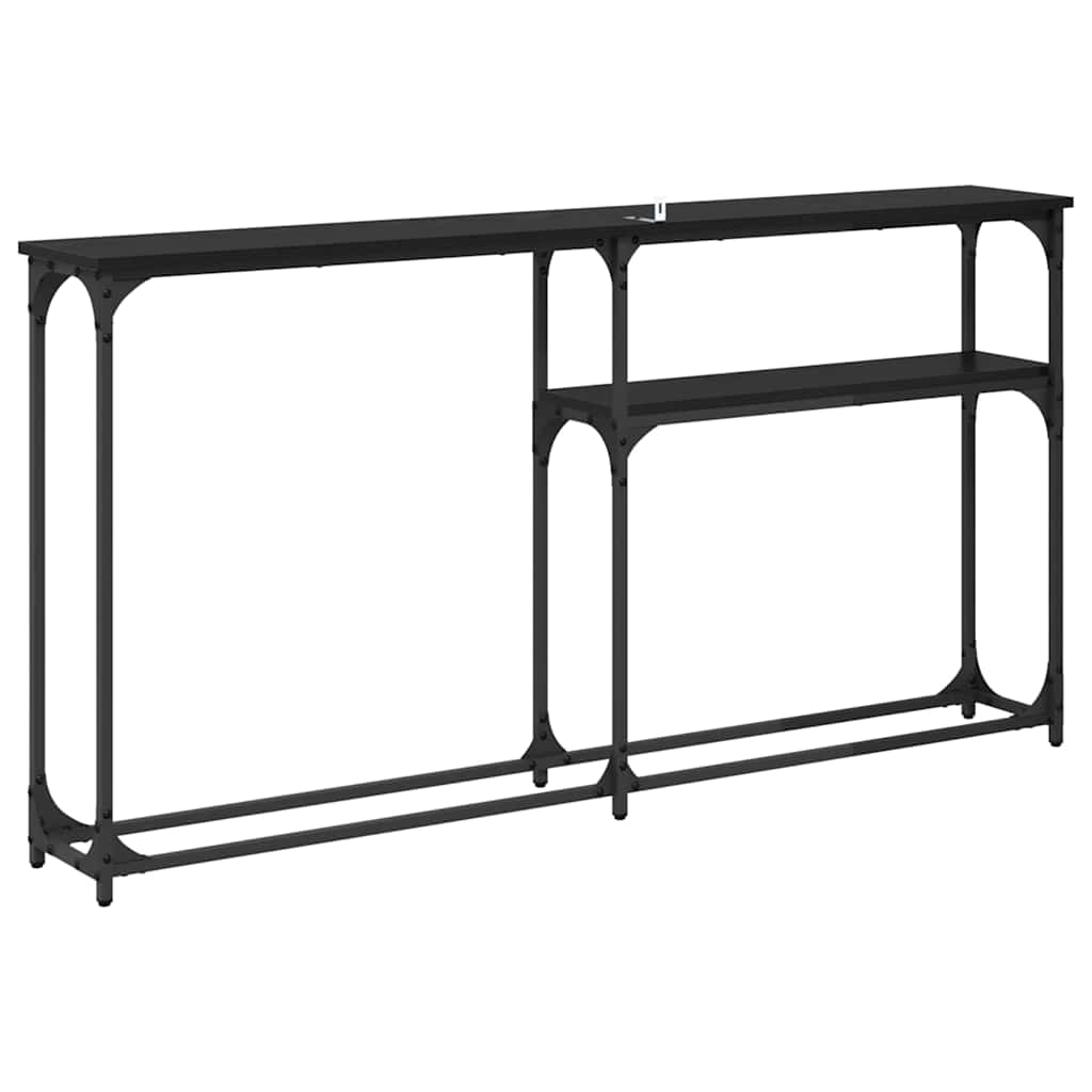 Konsolbord Sort eg 145x22.5x75cm Konstrueret træ