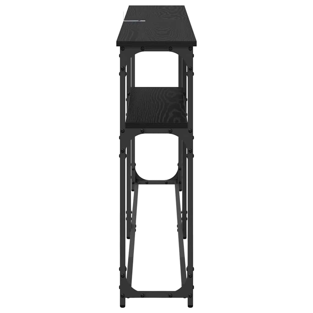 Konsolbord Sort eg 145x22.5x75cm Konstrueret træ