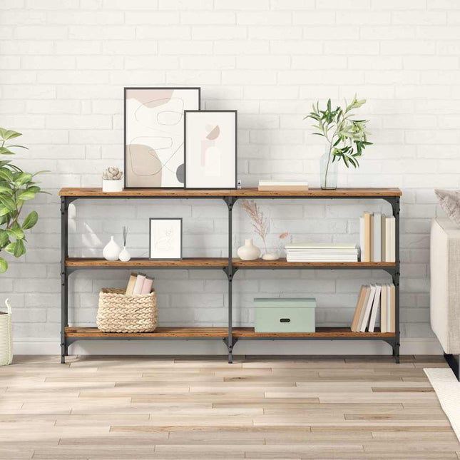 Konsolbord Gammelt træ 150 x 29 x 75 cm Samlet træ og metal
