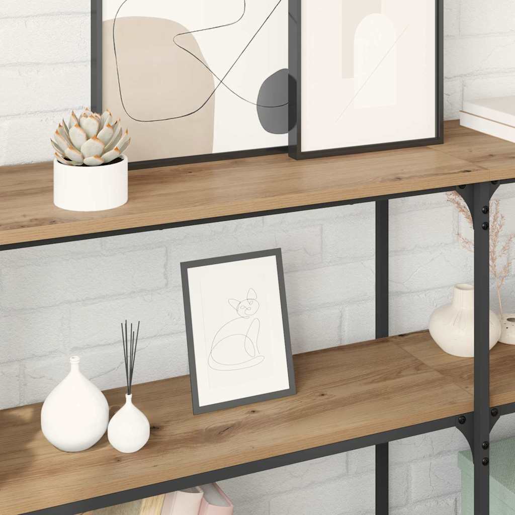 Konsolbord Artisan Egetræ 150 x 29 x 75 cm Samlet træ og metal