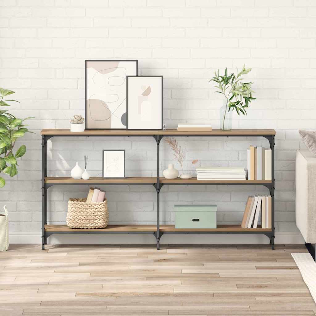 Konsolbord Artisan Egetræ 150 x 29 x 75 cm Samlet træ og metal