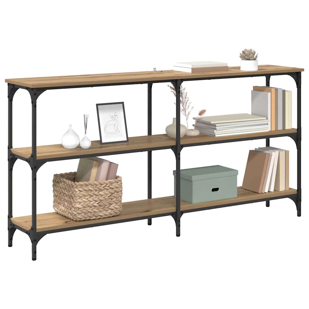 Konsolbord Artisan Egetræ 150 x 29 x 75 cm Samlet træ og metal