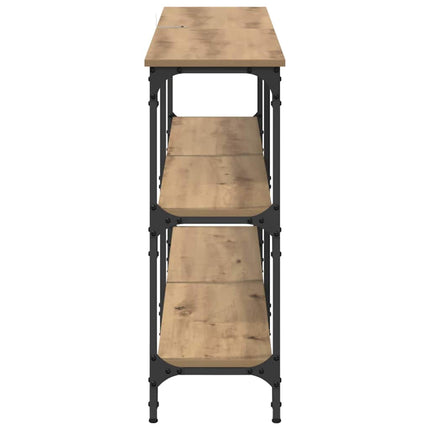 Konsolbord Artisan Egetræ 150 x 29 x 75 cm Samlet træ og metal