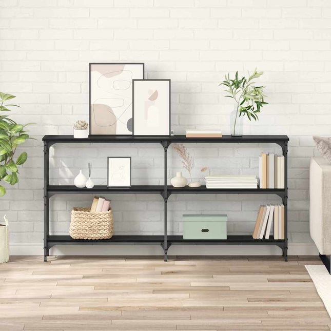 Konsolbord Sort eg 150 x 29 x 75 cm Samlet træ og metal