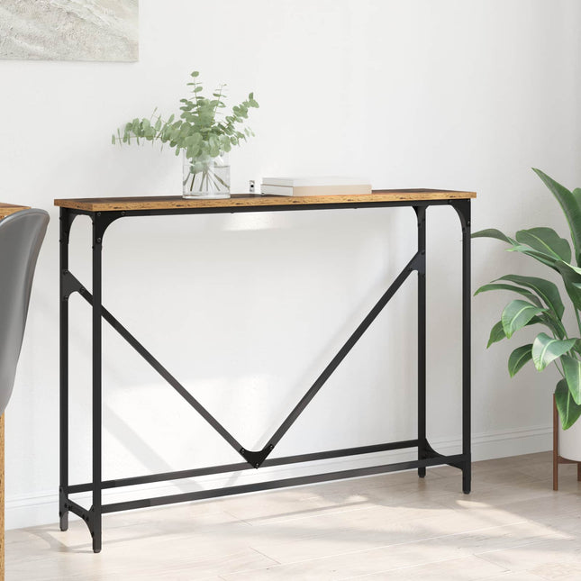 Konsolbord Gammelt træ 102 x 23 x 75 cm Konstrueret træ
