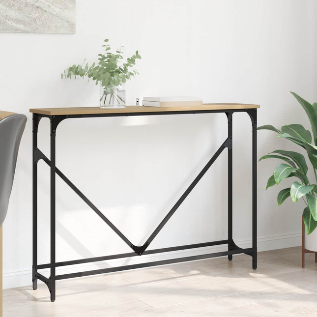 Konsolbord Artisan Egetræ 102 x 23 x 75 cm Konstrueret træ