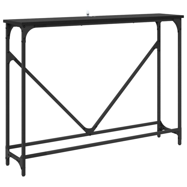 Konsolbord Sort eg 102 x 23 x 75 cm Konstrueret træ