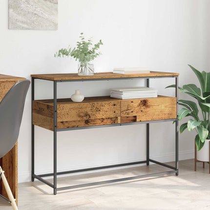 Konsolbord Gammelt træ 100 x 40 x 75 cm Konstrueret træ