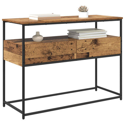 Konsolbord Gammelt træ 100 x 40 x 75 cm Konstrueret træ