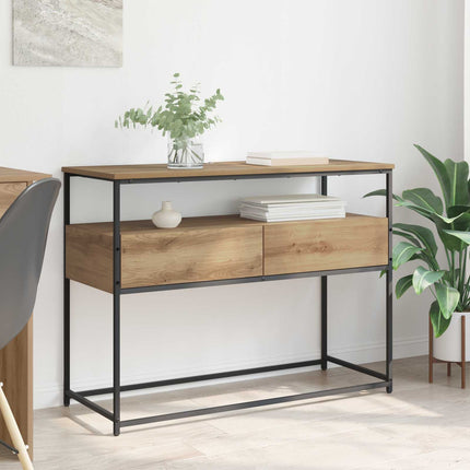 Konsolbord Artisan Egetræ 100 x 40 x 75 cm Konstrueret træ