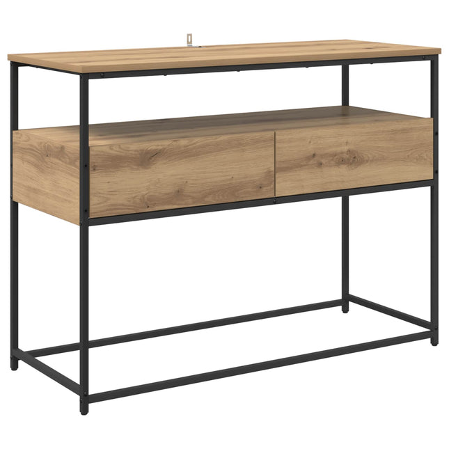 Konsolbord Artisan Egetræ 100 x 40 x 75 cm Konstrueret træ