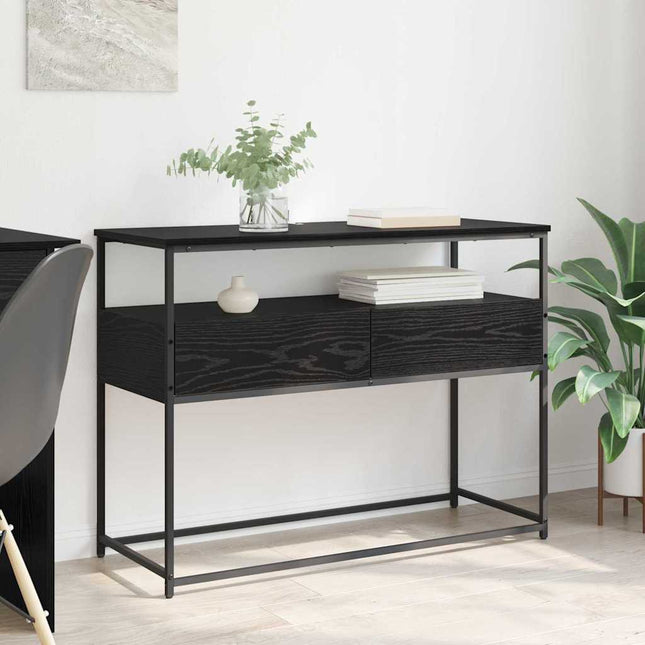 Konsolbord Sort eg 100 x 40 x 75 cm Konstrueret træ
