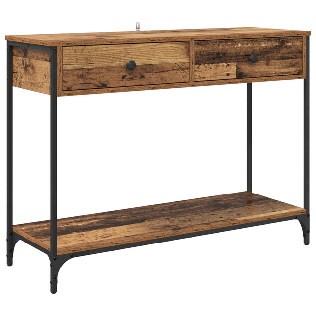 Konsolbord Gammelt træ 100 x 34,5 x 75 cm Konstrueret træ