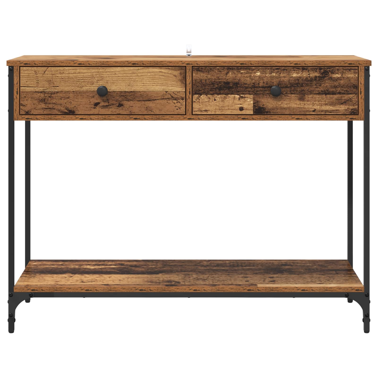 Konsolbord Gammelt træ 100 x 34,5 x 75 cm Konstrueret træ