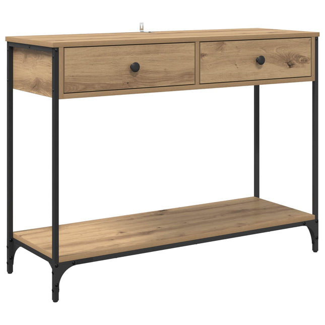 Konsolbord Artisan Egetræ 100 x 34,5 x 75 cm Konstrueret træ