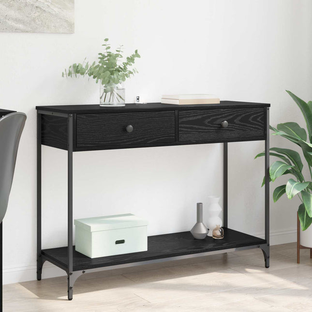 Konsolbord Sort eg 100 x 34,5 x 75 cm Konstrueret træ