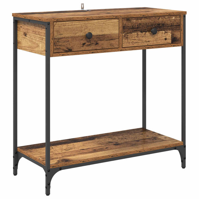 Konsolbord Gammelt træ 75 x 34,5 x 75 cm Konstrueret træ