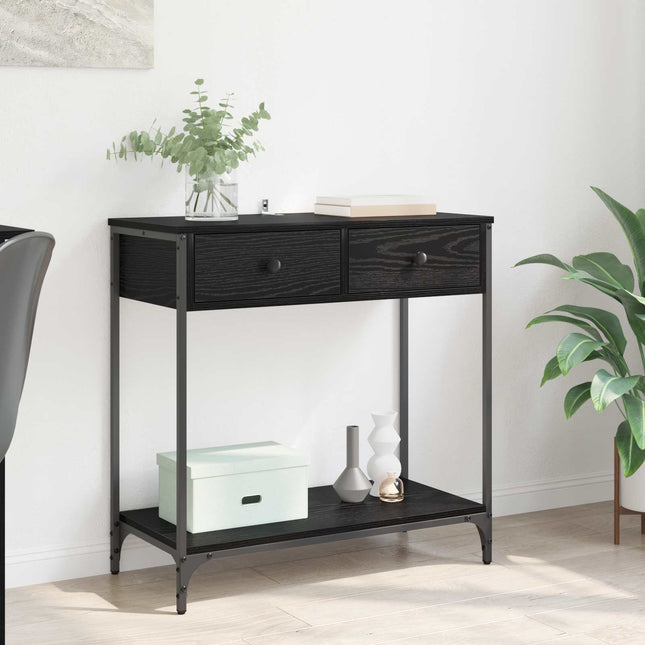 Konsolbord Sort eg 75 x 34,5 x 75 cm Konstrueret træ