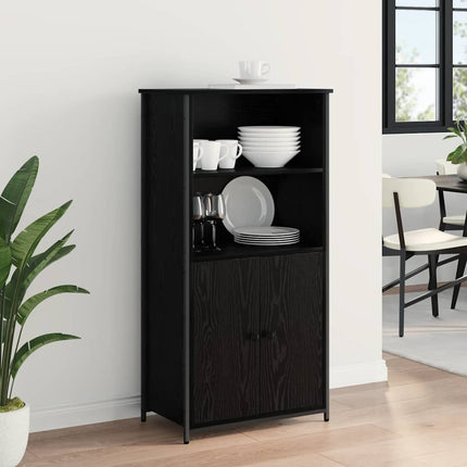 Highboard Sort eg 62 x 36 x 121,5 cm Konstrueret træ