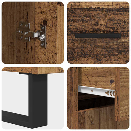 Sideboard Gammelt træ 69,5 x 34 x 90 cm Konstrueret træ