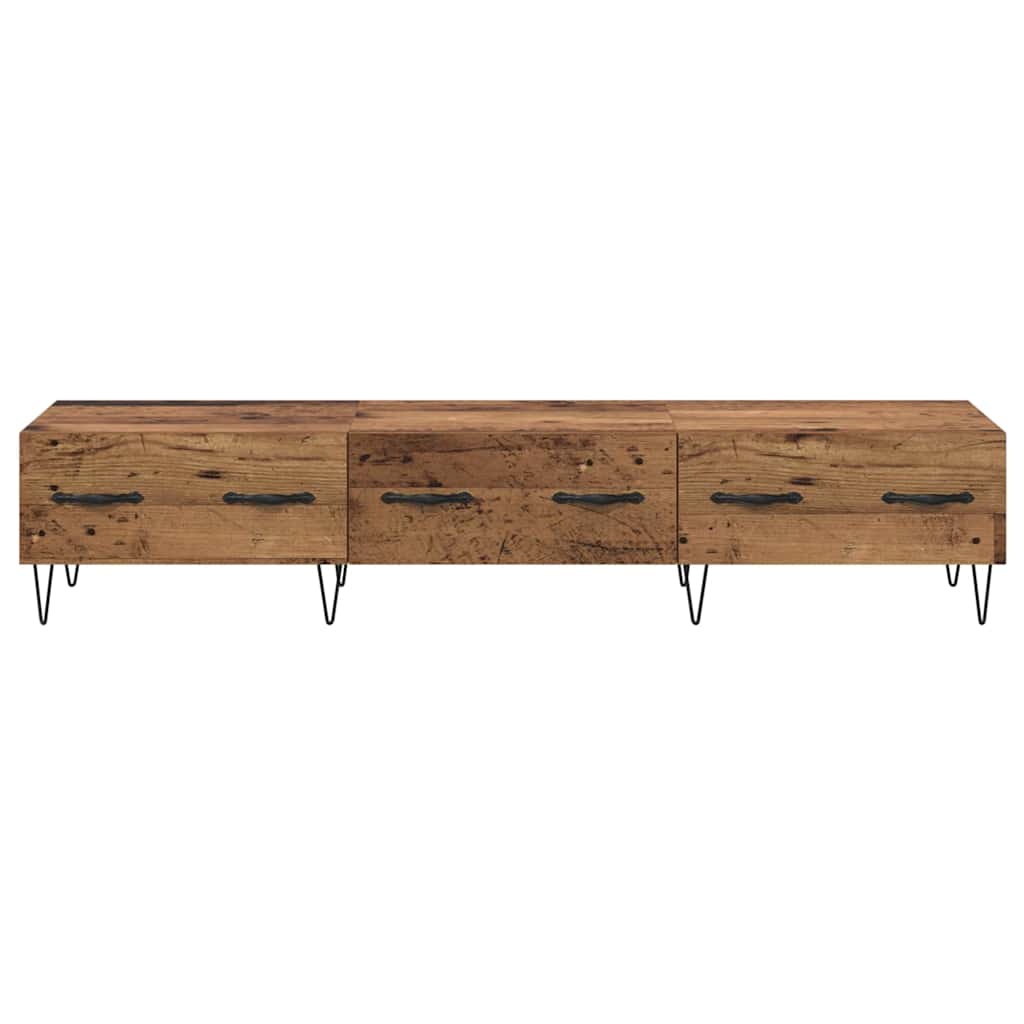 TV-skab med skuffe Gammelt træ 150 x 36 x 30 cm Konstrueret træ