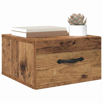 Natskab 2 stk. Gammelt træ 35 x 35 x 20 cm Konstrueret træ