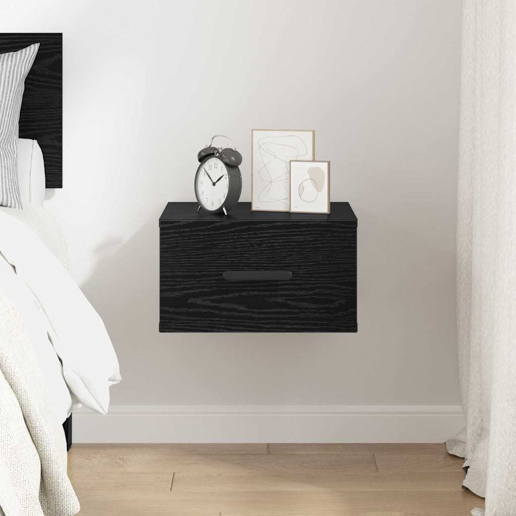 Natskab Vægmonteret Sort eg 35 x 35 x 20 cm Konstrueret træ