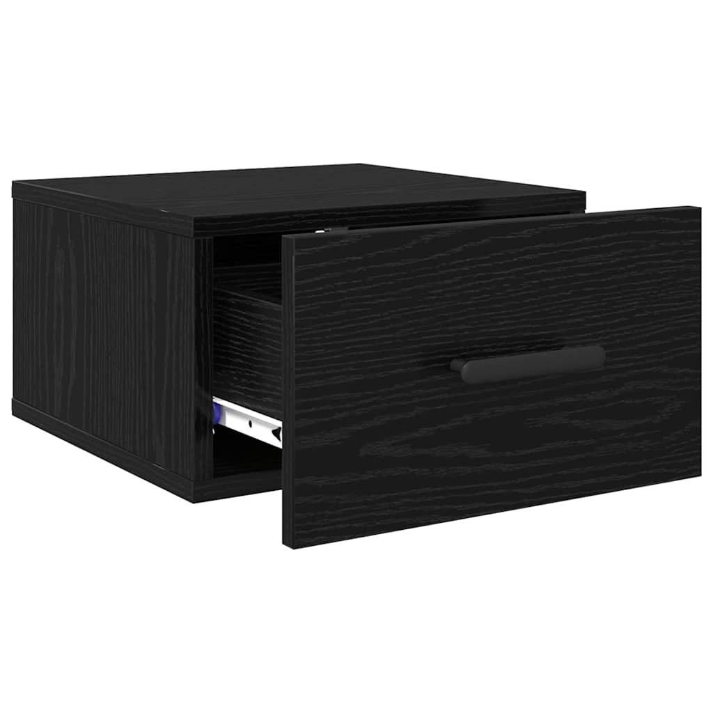 Natskab Vægmonteret Sort eg 35 x 35 x 20 cm Konstrueret træ