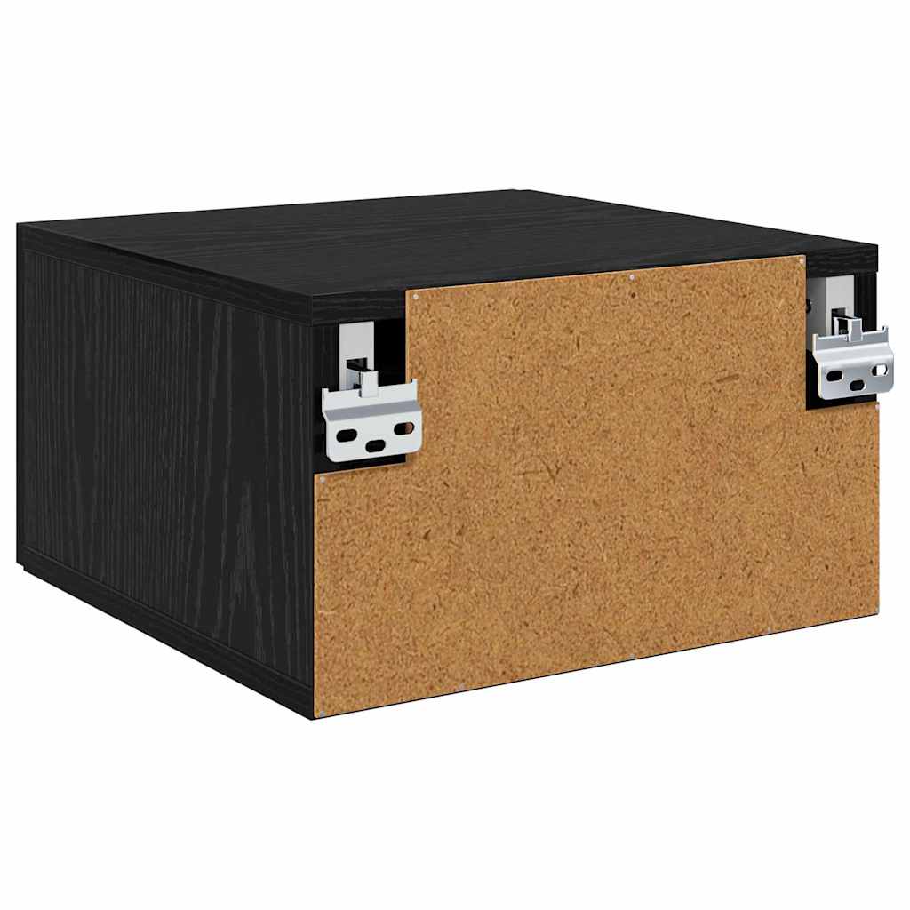 Natskab med skuffe Sort eg 35 x 35 x 20 cm Konstrueret træ