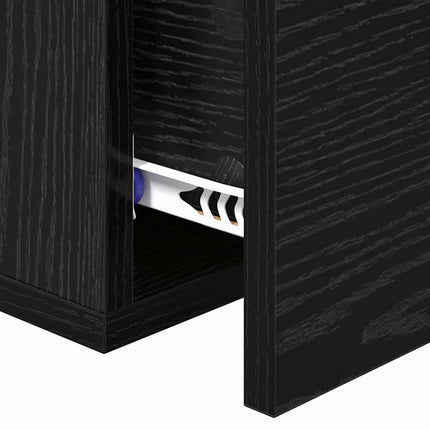 Natskab 2 stk. Sort eg 35 x 35 x 20 cm Konstrueret træ