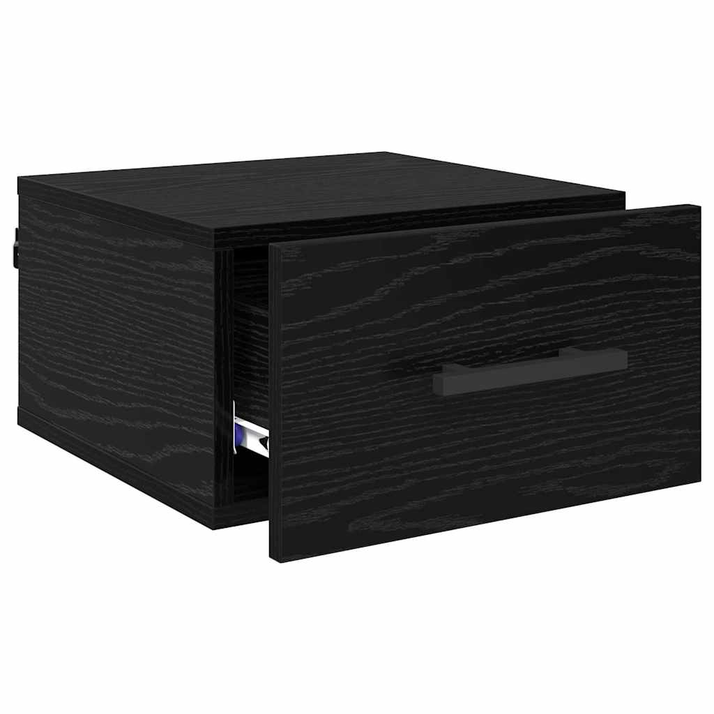 Natskab Vægmonteret Sort eg 35 x 35 x 20 cm Konstrueret træ