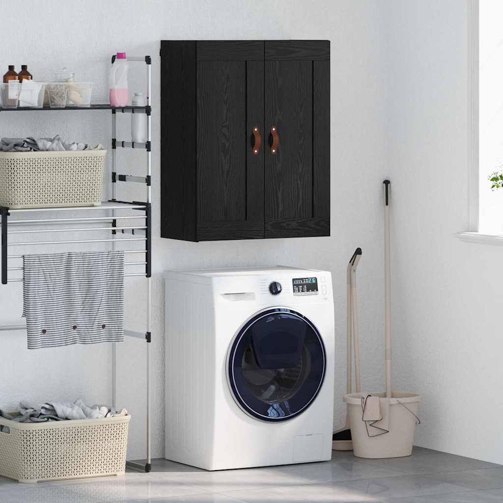 Vægskab Sort eg 69,5 x 34 x 90 cm Konstrueret træ