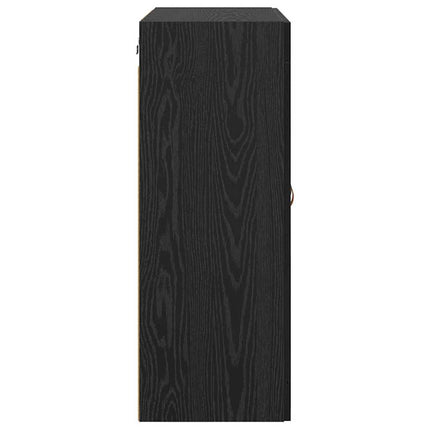 Vægskab Sort eg 69,5 x 34 x 90 cm Konstrueret træ